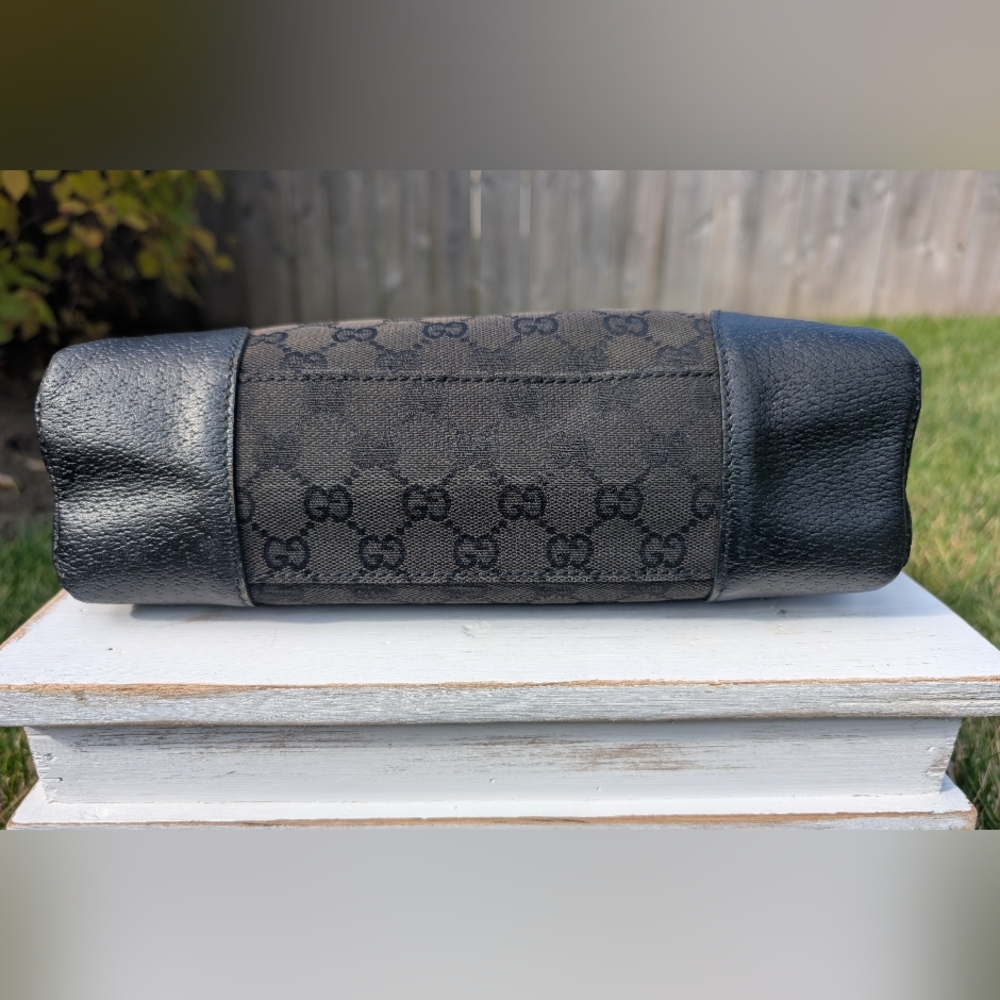 Gucci GG Monogram Canvas Messenger Bag, Black - EUC! - Picture 5 of 13